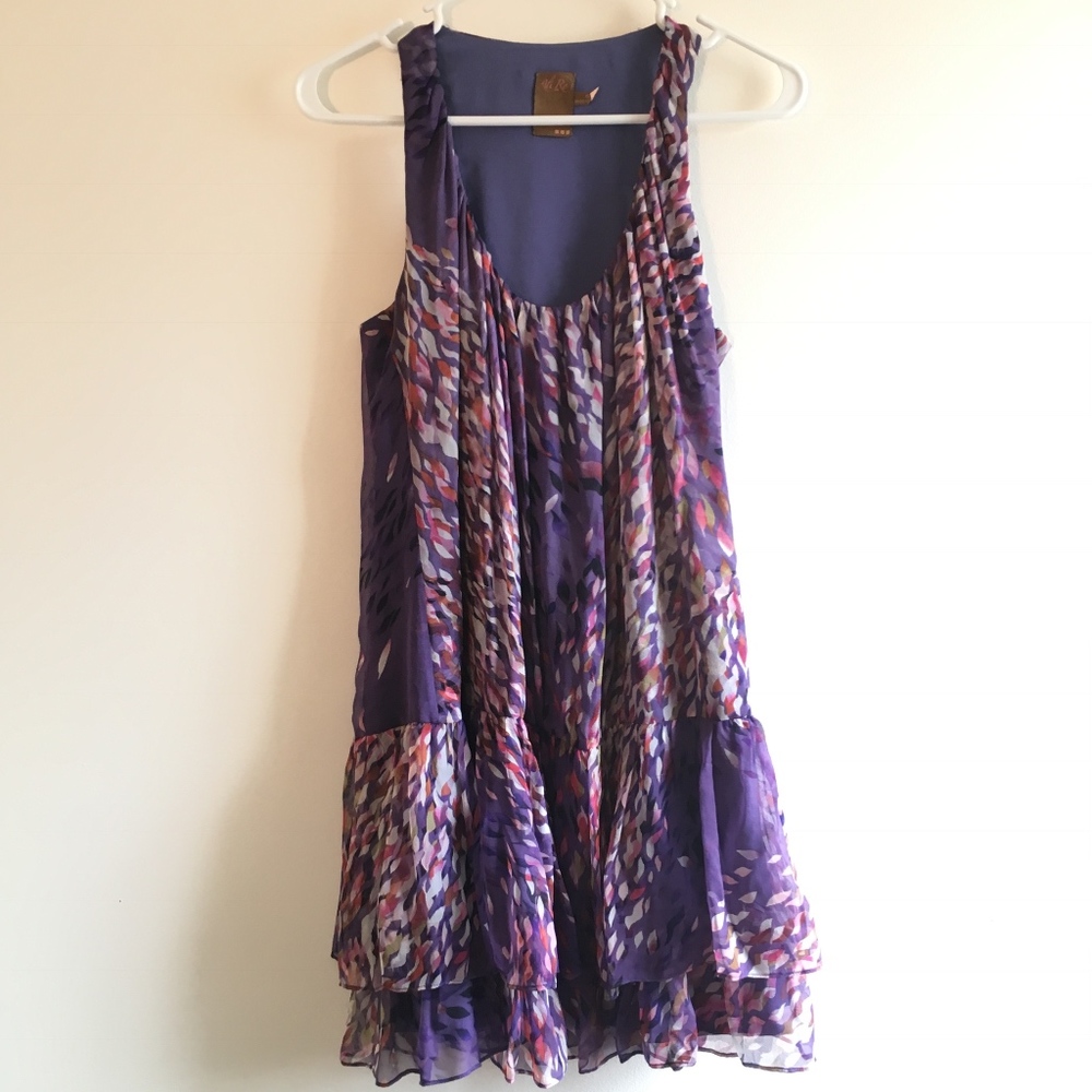 Silk Purple Babydoll Dress